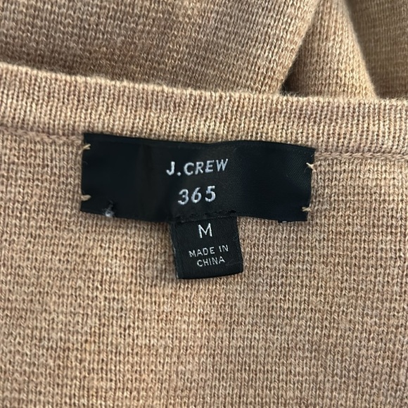 J. Crew 365 Tan Cardigan Open Minimalist Classic Merino Wool Blend Blazer Size M - Picture 6 of 7